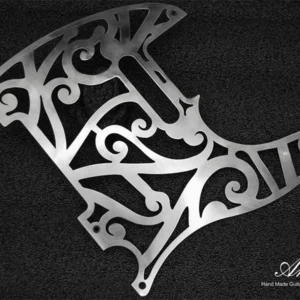 Stainless Steel Telecaster Pickguard Silver Chrome Grid Stainless Steel Tele Pickguard - 0.8mm Unique