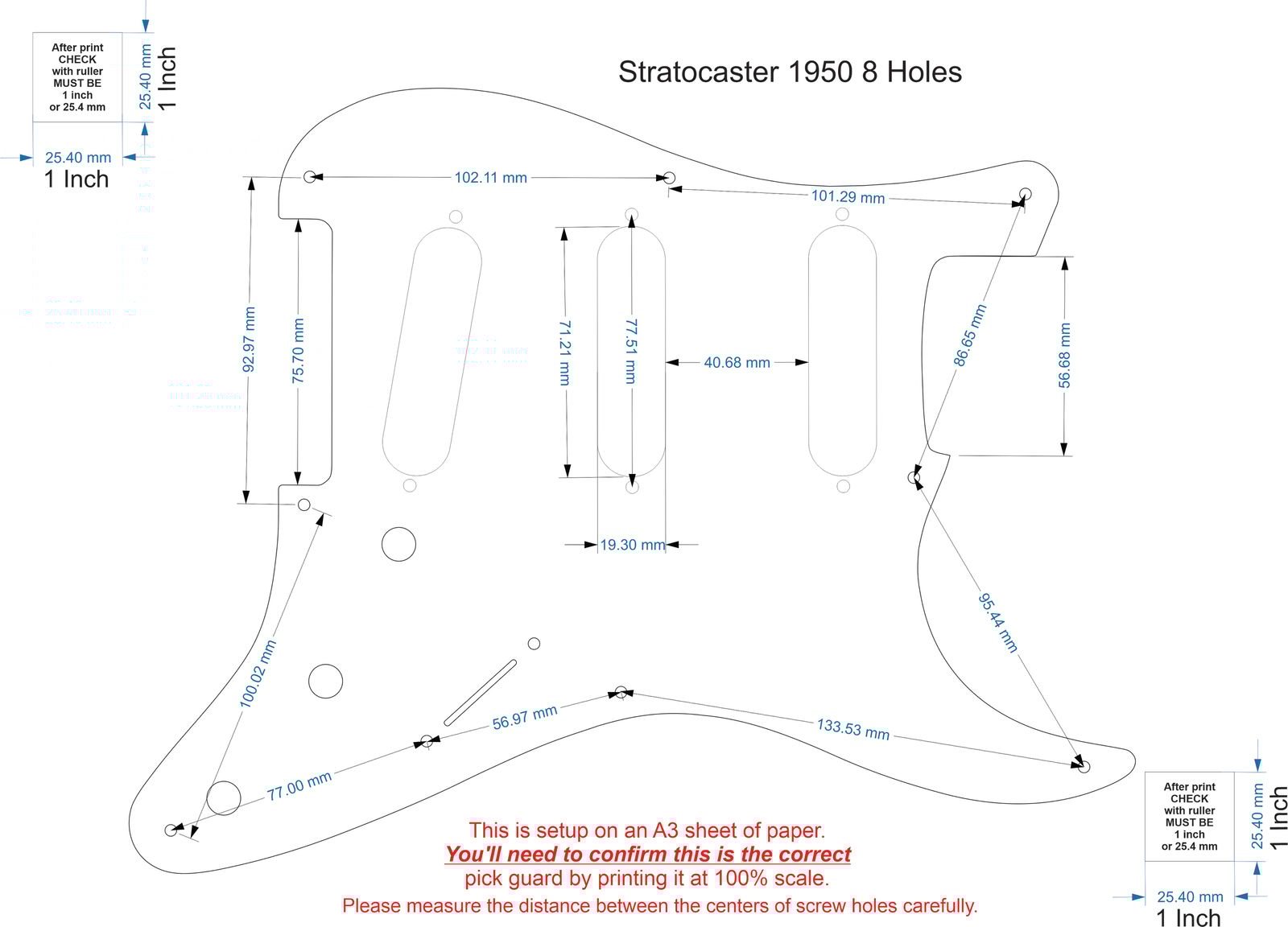Aluminum Stratocaster SSS Pickguard Black-Silver Sugar Skull Metal Strat Pickguard 1.5mm - Image 5