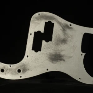 Aged Fender Precision Bass Pickguard Silver-Gray Metal Heavy Relic Anodized Aluminum 2mm Pickguard for P Bass - One of a Kind